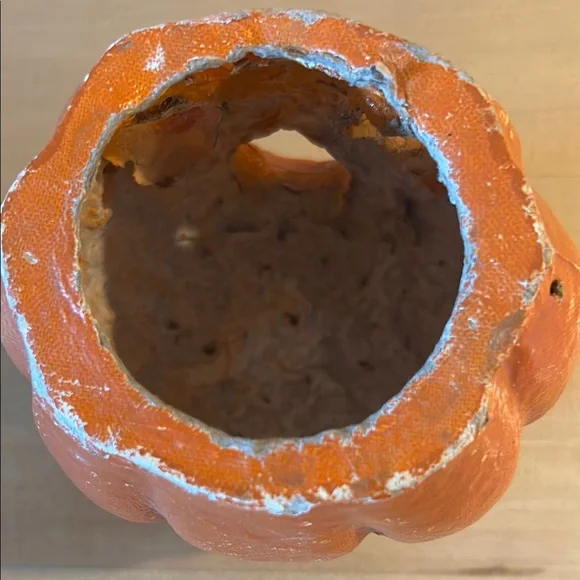 Rustic Orange Pumpkin Candy Holder - Picture 3 of 4